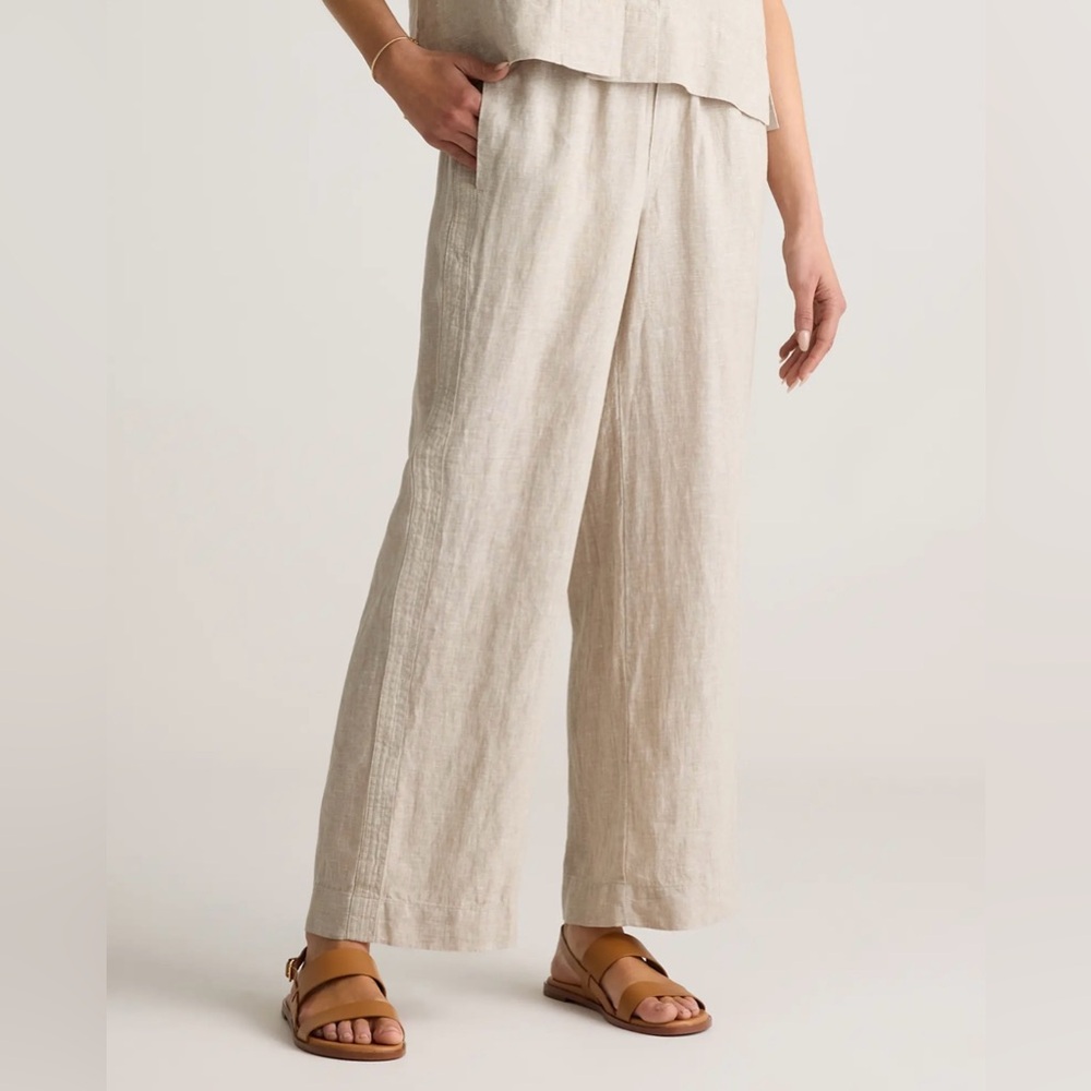 Women's Wide-Leg Linen Pants - Picture 2 of 10